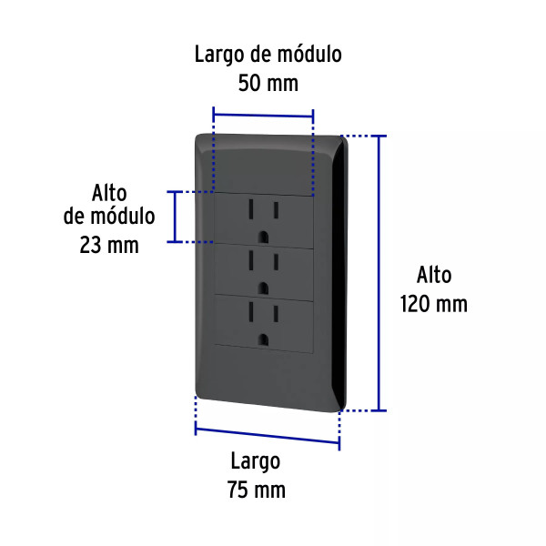 ‣ Placa armada 3 contactos, Lisboa | Volteck