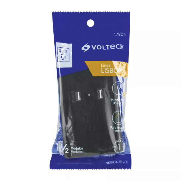‣ Placa armada Lisboa USB negra... | Volteck
