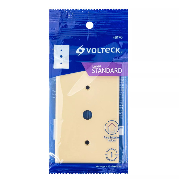 ‣ Placa ABS para Atenuador Standard, Marfil | Volteck