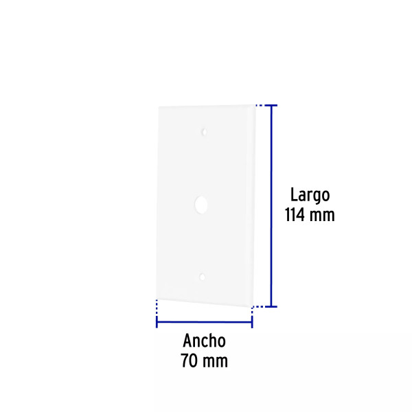 ‣ Placa de ABS pasacable Standard blanca | Volteck