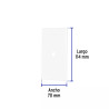 ‣ Placa de ABS pasacable Standard blanca | Volteck