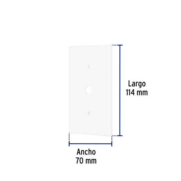 ‣ Placa ABS Atenuador, Std, Blanco | Volteck