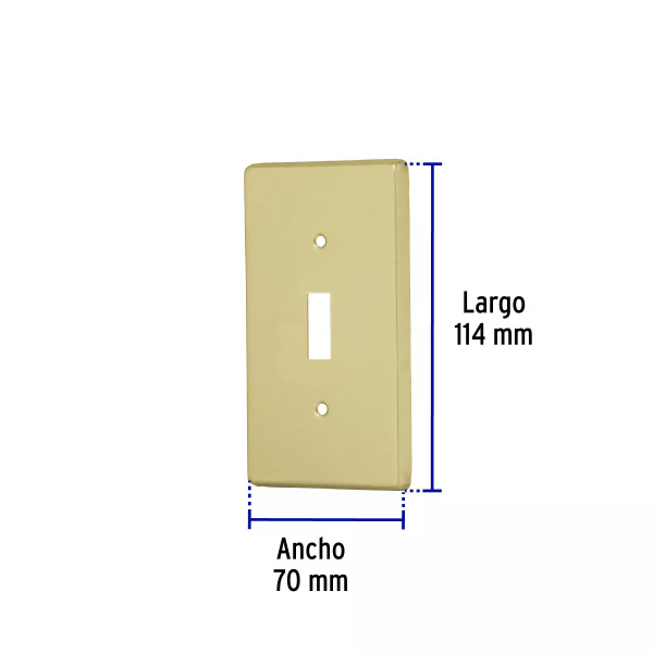 ‣ Placa para interruptor aluminio Standard... | Volteck