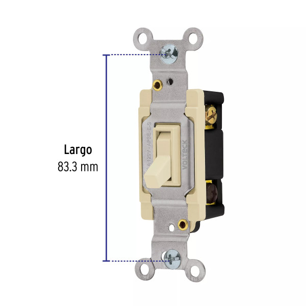 ‣ Interruptor 3 vías Standard, marfil... | Volteck