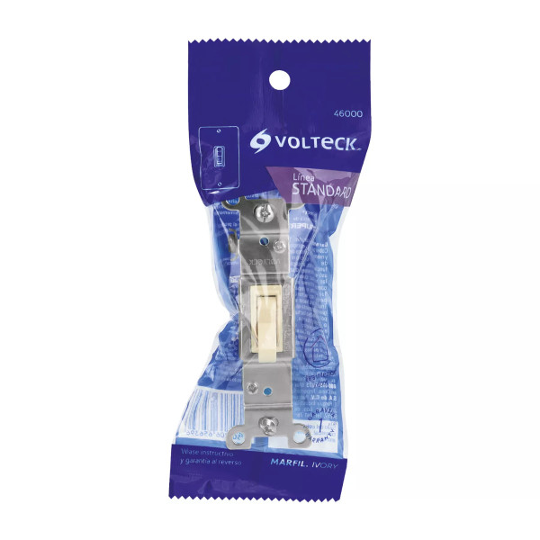 ‣ Interruptor vertical de palanca Standard marfil... | Volteck