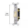 ‣ Interruptor vertical de palanca Standard marfil... | Volteck