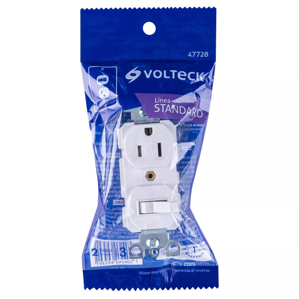 ‣ Interruptor de palanca Standard, blanco | Volteck
