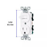 ‣ Interruptor de palanca Standard, blanco | Volteck
