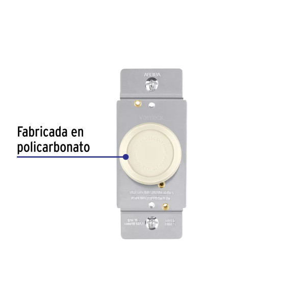 ‣ Atenuador de luz girat..., Standard, marfil | Volteck