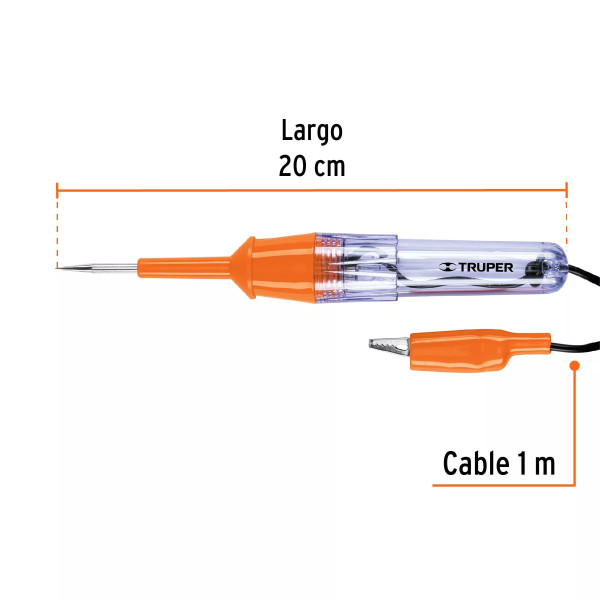Probador De Circuitos De Corriente Directa 20 Cm, Truper | Ferreterias Ferretodo Guatemala