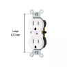 ‣ Contacto dúplex 2P 3H blanco Standard... | Volteck
