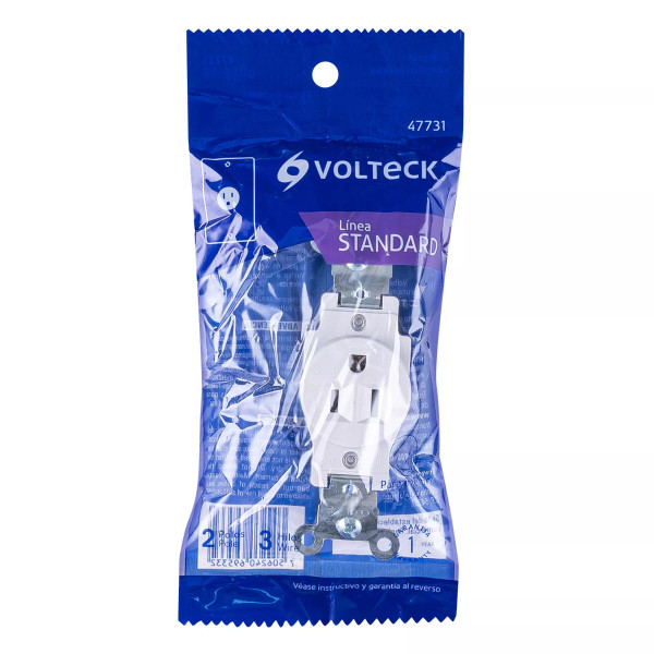 ‣ Contacto sencillo 2 polos 3 hilos Standard... | Volteck