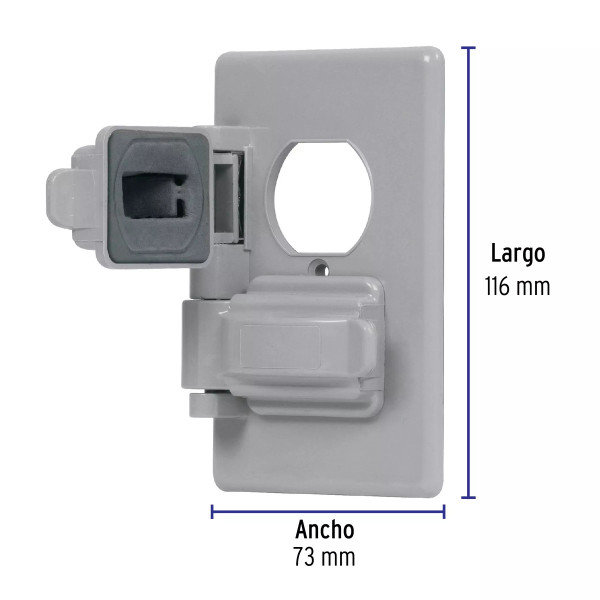 ‣ Placa dúplex policarbonato intemperie... | Volteck