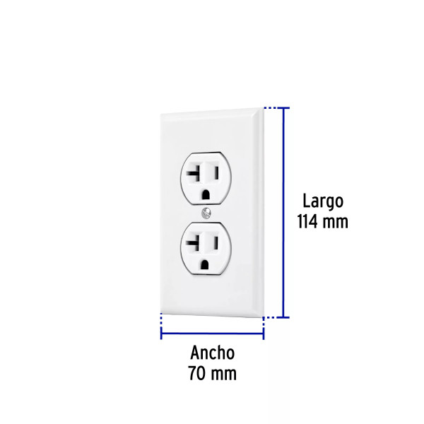 ‣ Placa armada dúplex 2 polos Standard | Volteck