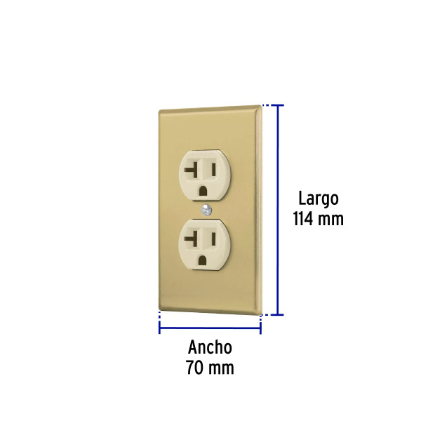 ‣ Placa Arm. Contacto Dúplex 2P Standard | Volteck