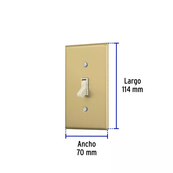 ‣ Placa interruptor sencillo, línea Standard... | Volteck