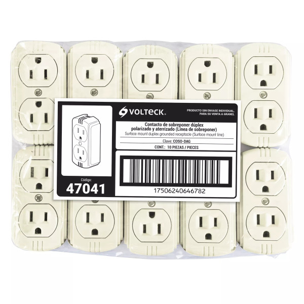 ‣ Contacto dúplex 2 polos+tierra a granel | Volteck