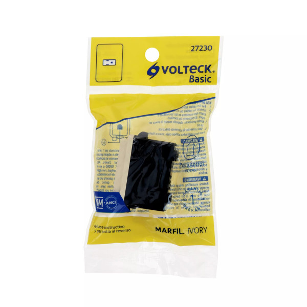 ‣ Contacto 2 polos + tierra, marfil Volteck... | Volteck
