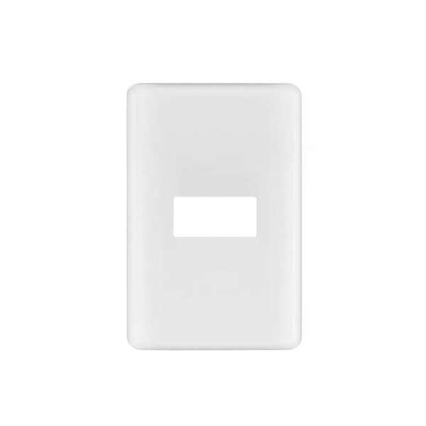 ‣ Placa 1 módulo línea Basic blanca | Volteck