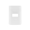 ‣ Placa 1 módulo línea Basic blanca | Volteck