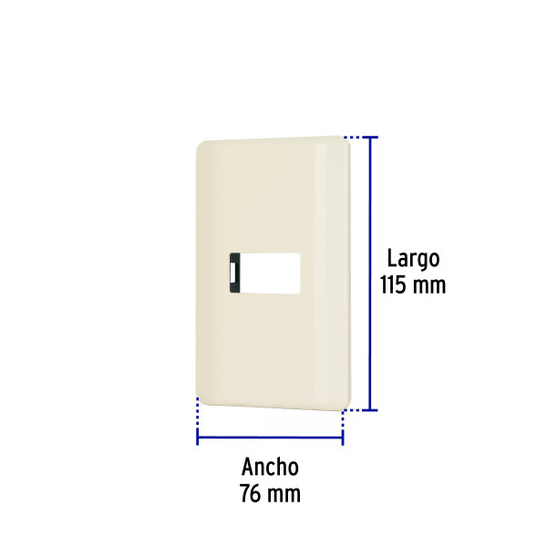 ‣ Placa 1 módulo marfil, Volteck Basic... | Volteck