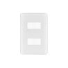 ‣ Placa 2 módulos ABS Basic blanca... | Volteck