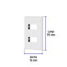 ‣ Placa 2 módulos ABS Basic blanca... | Volteck
