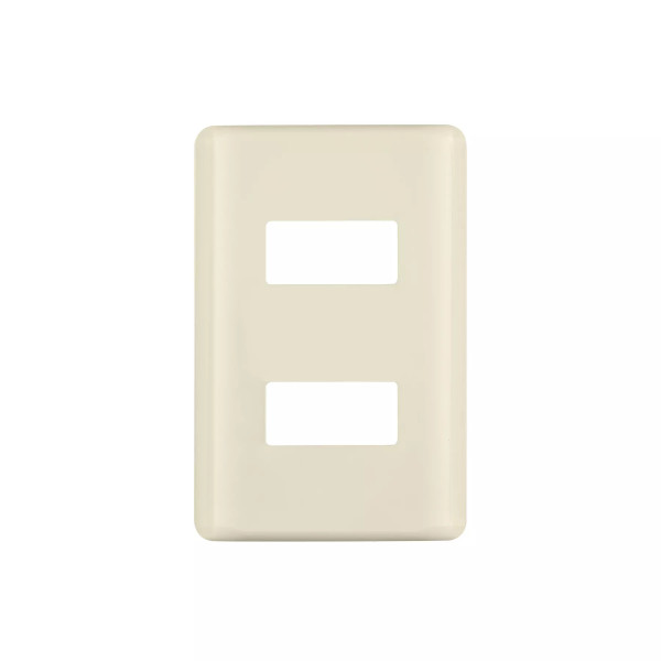 ‣ Placa 2 módulos marfil, Volteck Basic... | Volteck