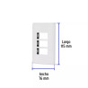 ‣ Placa 3 módulos ABS línea Basic blanca | Volteck