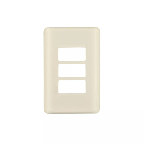 ‣ Placa 3 módulos marfil Volteck Basic... | Volteck