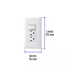 ‣ Placa 2 contactos e interruptor | Volteck