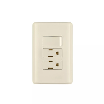 ‣ Placa armada interruptor y 2 contactos... | Volteck