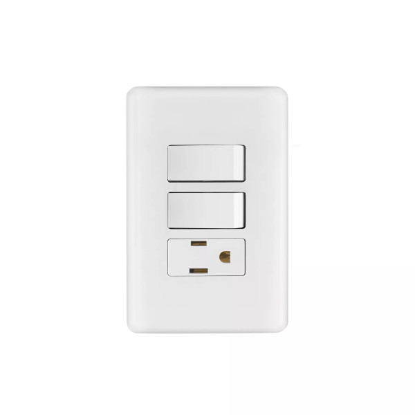 ‣ Placa con contacto e interruptores, Basic | Volteck