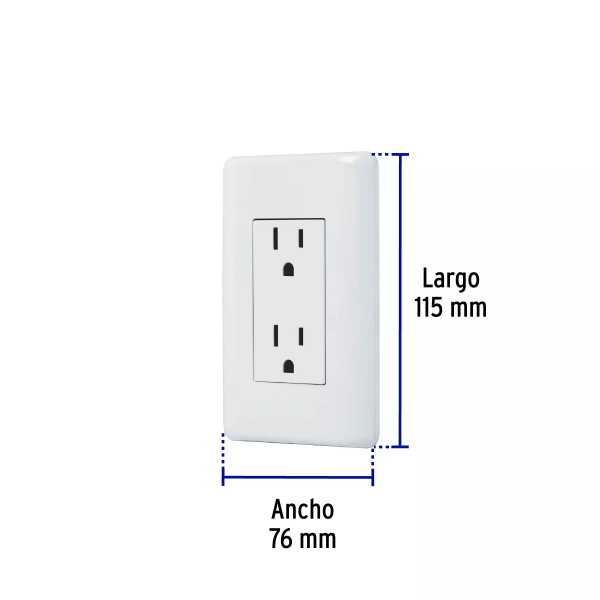 ‣ Contacto dúplex 2 polos + tierra... | Volteck