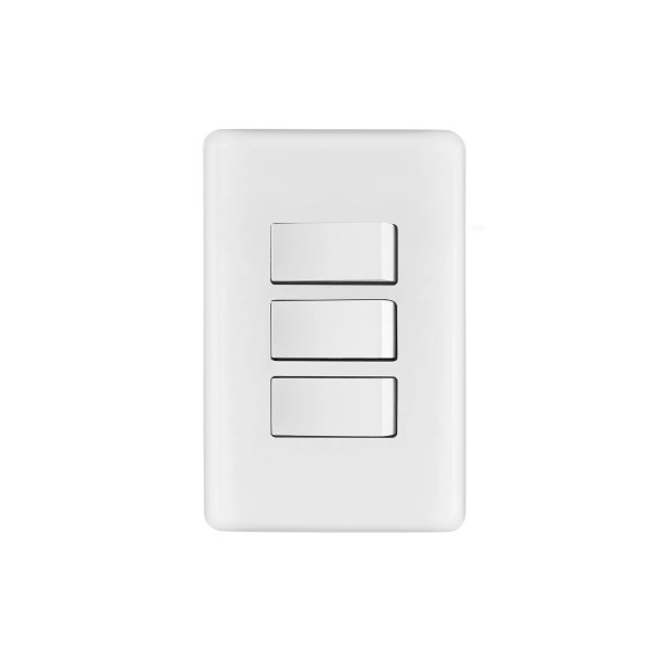 ‣ Placa con 3 interruptores sencillos Volteck | Volteck