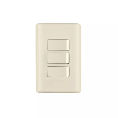 ‣ Placa armada 3 interr... marfil | Volteck