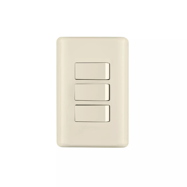 ‣ Placa armada 3 interr... marfil | Volteck