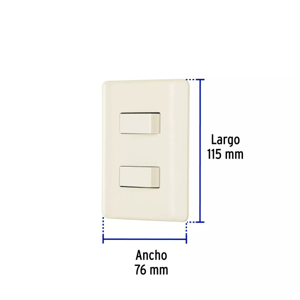 ‣ Placa armada 1 interruptor... | Volteck