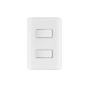 ‣ Placa 2 interruptores sencillos, Volteck Basic | Volteck