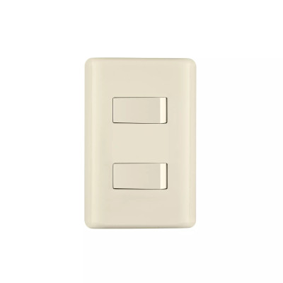 ‣ Placa armada, 2 interruptores, marfil... | Volteck