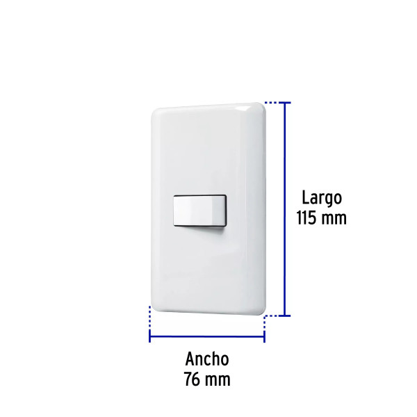 ‣ Placa 1 interruptor 3 vías, Volteck Basic | Volteck