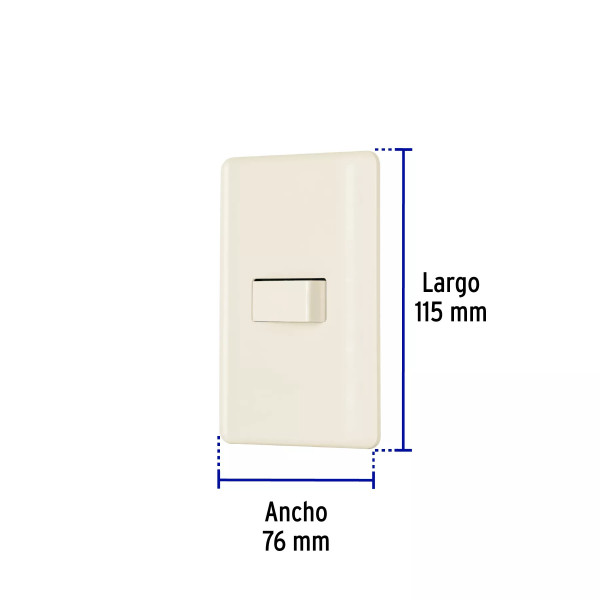 ‣ Placa armada 1 int. escalera, marfil, Basic... | Volteck