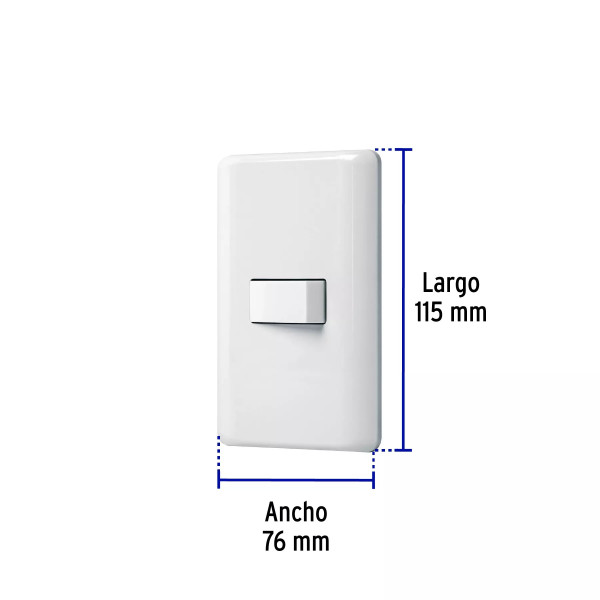 ‣ Placa armada con 1 interruptor... | Volteck