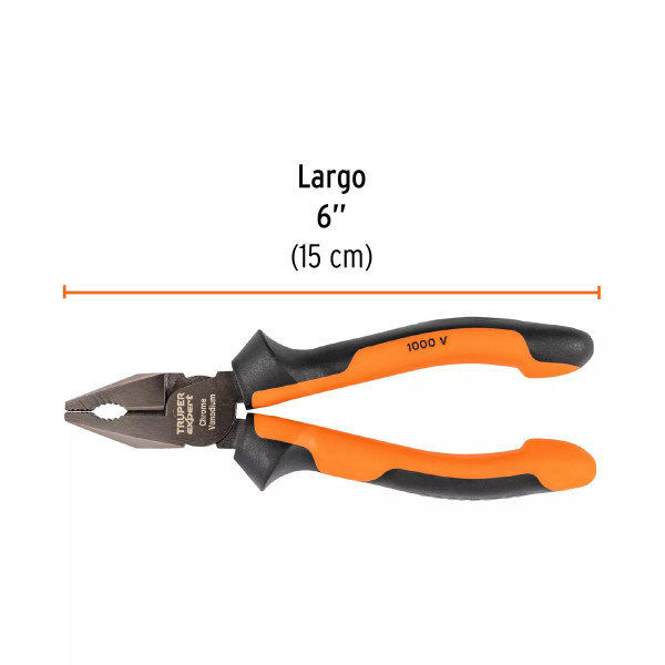 ‣ Pinza para electricista 6" alta palanca... | Truper Expert