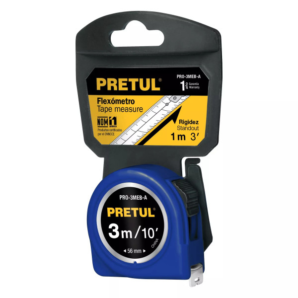 Flexómetro Azul 3 M Cinta 13 Mm, En Tarjeta, Pretul | Flexómetros / Cintas Metricas Ferreterias Ferretodo