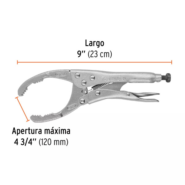 ‣ Pinza presión 9" filtros aceite... | Truper