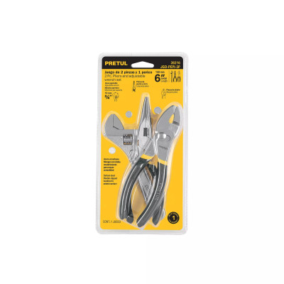 ‣ Juego de 2 pinzas y llave ajustable... | Pretul