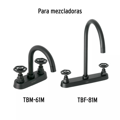 ‣ Juego de 2 manerales, volante, negro... | Foset