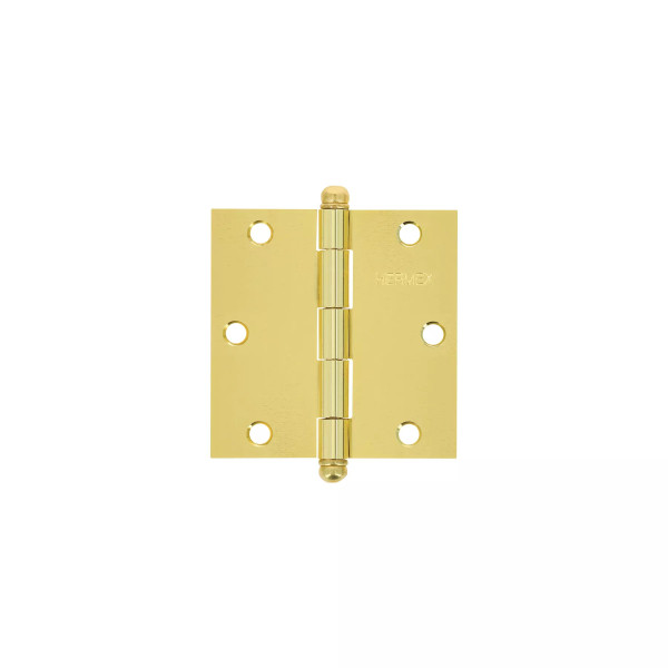 ‣ Bisagra cuadrada 3-1/2", latonado... | Hermex