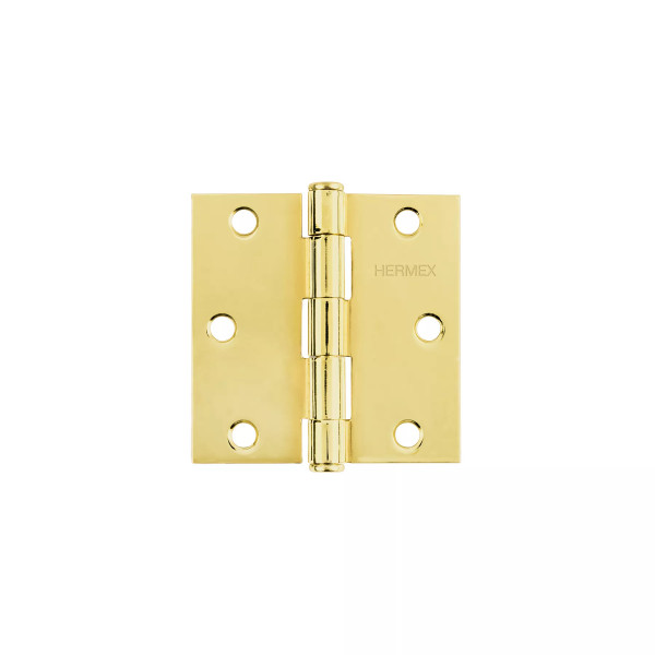‣ Bisagra cuadrada 3", latonado | Hermex